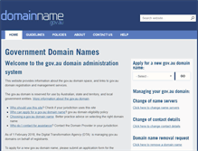 Tablet Screenshot of domainname.gov.au